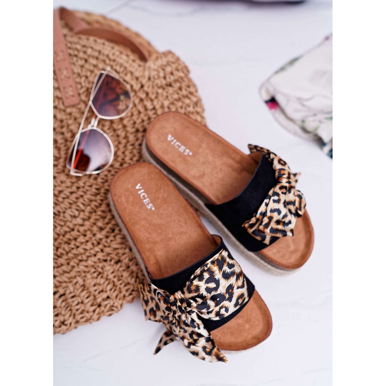 Női papucs Vices Black Leopard 6275 fekete 1
