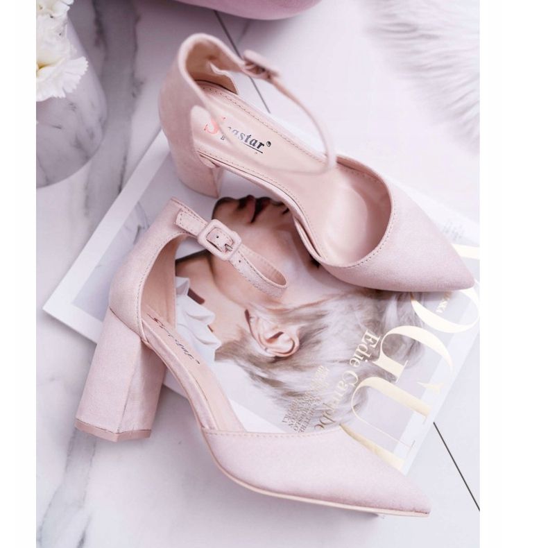 PS1 Női Szivattyúk A Sarokon Velúr Bézs Harye sokszínű rózsaszín 2