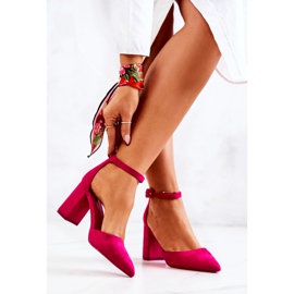 SEA Női szivattyúk a sarkán Suede Fuchsia Harye rózsaszín 2