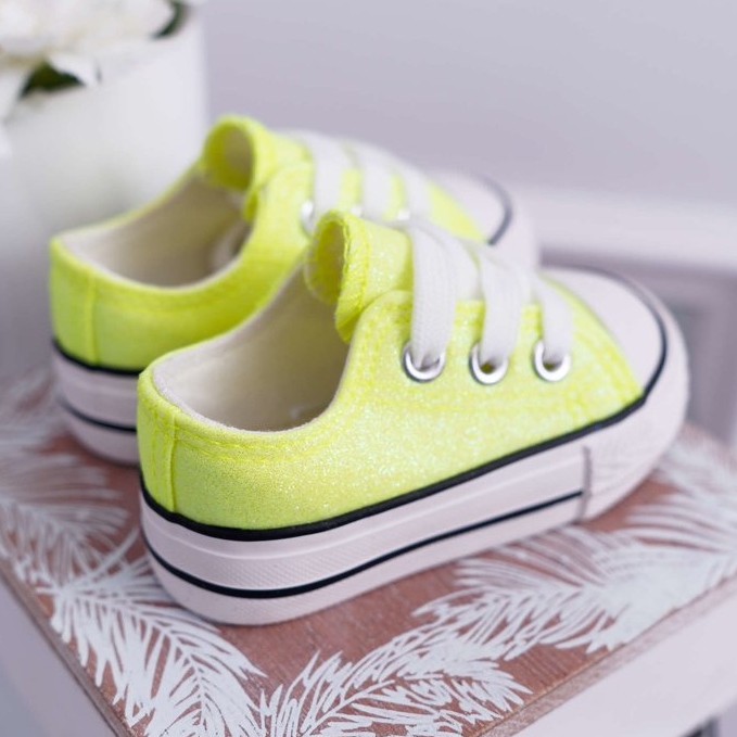 FRROCK Gyermek cipők Brocade Lime Neon Misty sárga 2