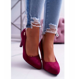 Női szivattyúk A sarkán Suede Dark Fuchsia Sergio Leone Campbell rózsaszín 2