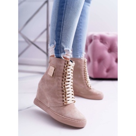 Női cipők Lu Boo Aranylánc Velúr Bézs Monica 1