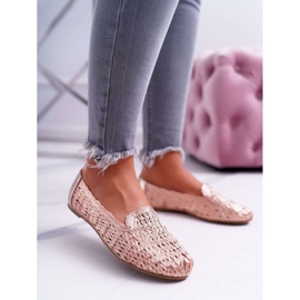 Női balerinák Lu Boo fonott rózsa arany 4Ever rózsaszín 1