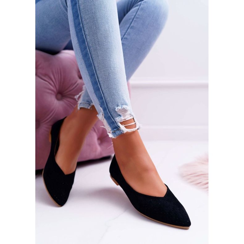 Női balerinák Lu Boo áttört fekete desszert 1