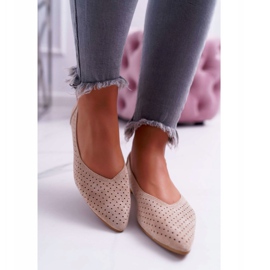 Női balerinák Lu Boo Áttört bézs desszert 2
