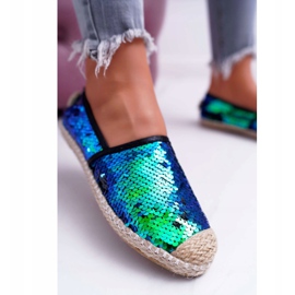 Női espadrilles Lu Boo zöld flitterek Destino 2