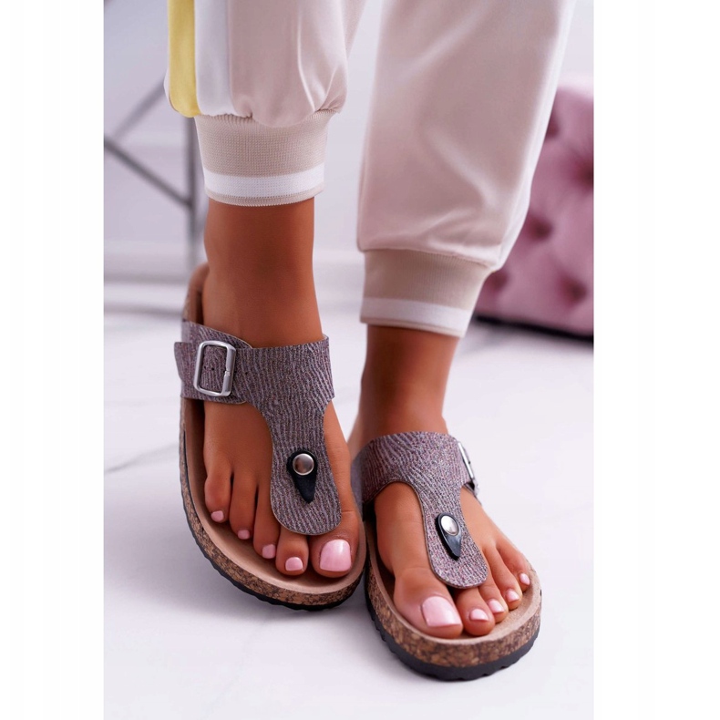 EVE Női szürke papucs Baisan 2