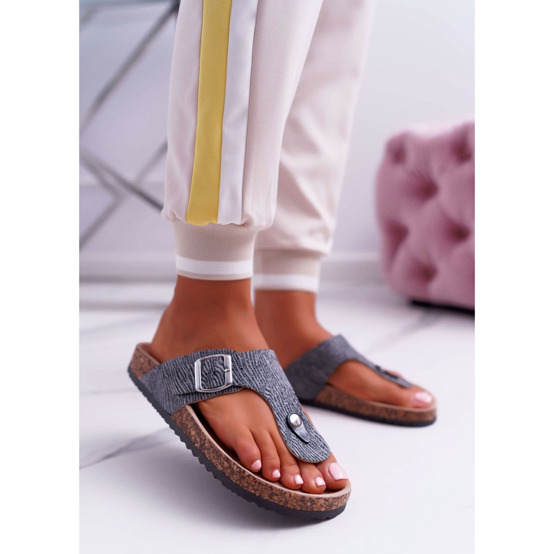 EVE Női papucs Sötét szürke Baisan papucs 2