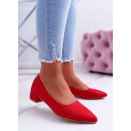 PS1 Klasszikus női pumpák Suede Red Rheya piros 2