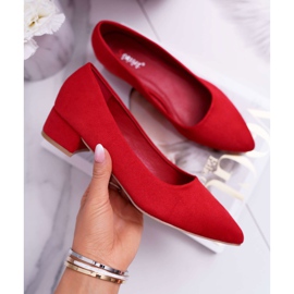 PS1 Klasszikus női pumpák Suede Red Rheya piros 1