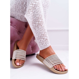 Női papucs gyöngyös aranyszínű Elavi -val aranysárga 1 Női papucs gyöngyös aranyszínű Elavi -val aranysárga 1