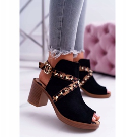 Női szandál magas sarkú Lu Boo fekete 318-30 Fiode 2