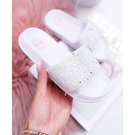 Gyermek és ifjúsági Big Star White Glitter szandál AA374086 fehér 1