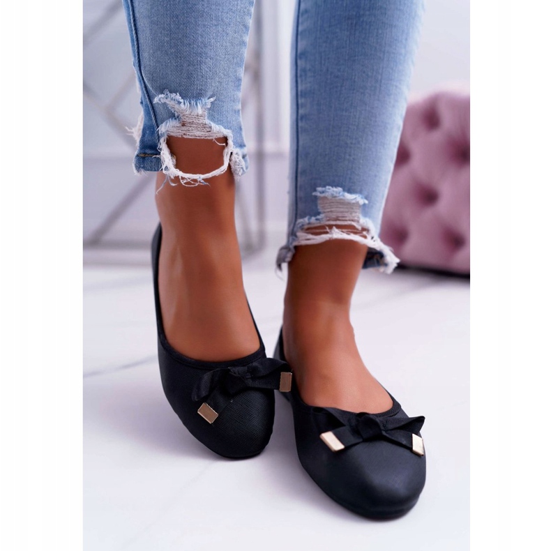 EVE Elegáns női fekete balerinák LaDonna 2