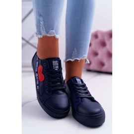 Női tornacipő Big Star Navy Blue szívvel EE274258 sötétkék 2