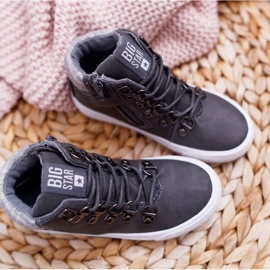 Gyermek fiúcipő Cipők Big Star Grey EE374040 szürke 2