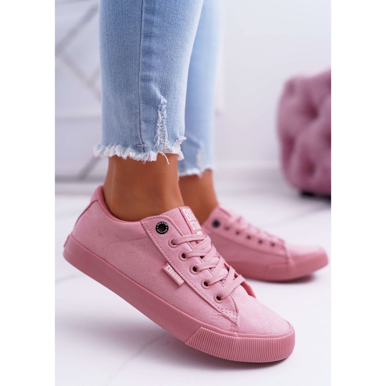 Női cipők Big Star Suede Pink EE274047 rózsaszín 1
