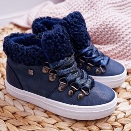 Gyermek fiúk Lány Cipő Lányok Big Star Navy Blue EE374018 kék 2