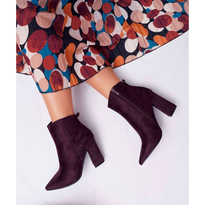 EVE Női csizma sarkán Spitz Suede Violet Summe lila 2