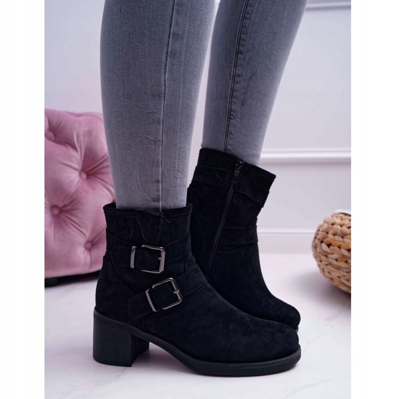 FRID Női Csizma Magas sarkú Velúr Fekete Fagret 1