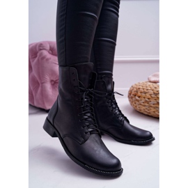 Női Csizma Szemcsés bőr Nicole 2315 Black The Island fekete 1