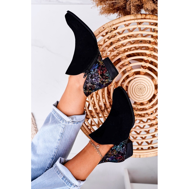 Női lapos csizma Maciejka tavaszi bőr fekete 04091-57 2