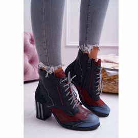 Női bőr Maciejka csizma fekete 03190 sokszínű 1