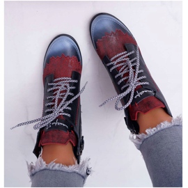 Női bőr Maciejka csizma fekete 03190 sokszínű 2