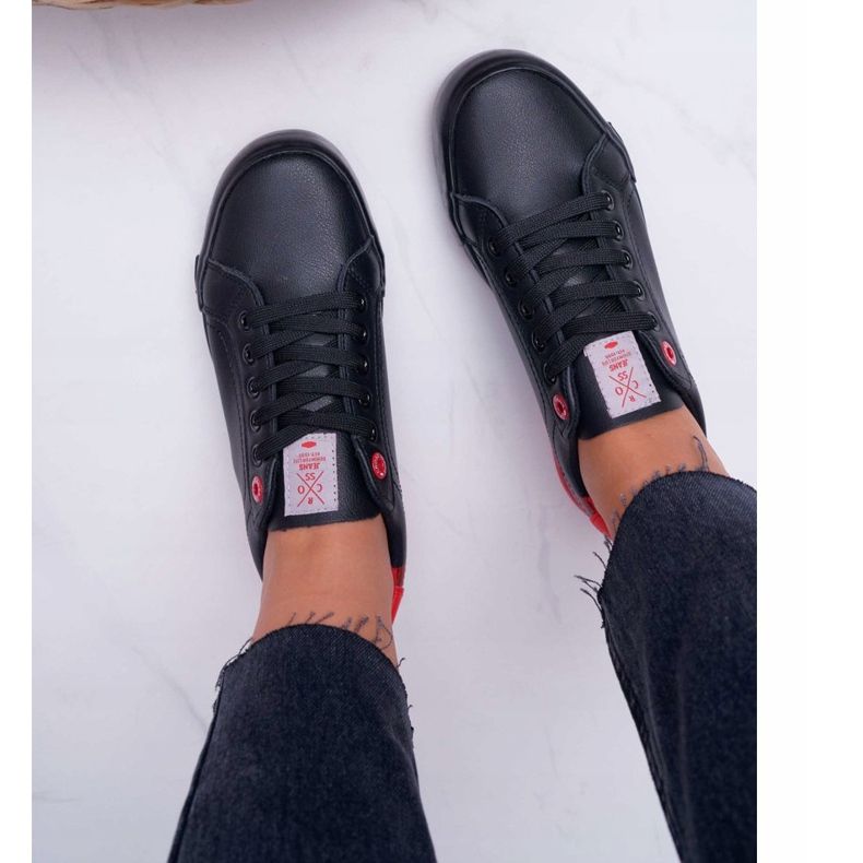 Cross Jeans Női kereszt farmer fekete cipők EE2R4019C piros 2