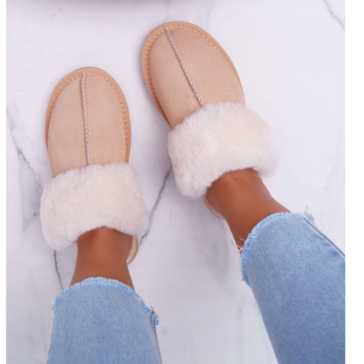 Női papucs Bézs Mirendy 2