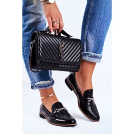 Női Brogues Maciejka lakkozott cipők, fekete 4099A-01 / 00-1 1