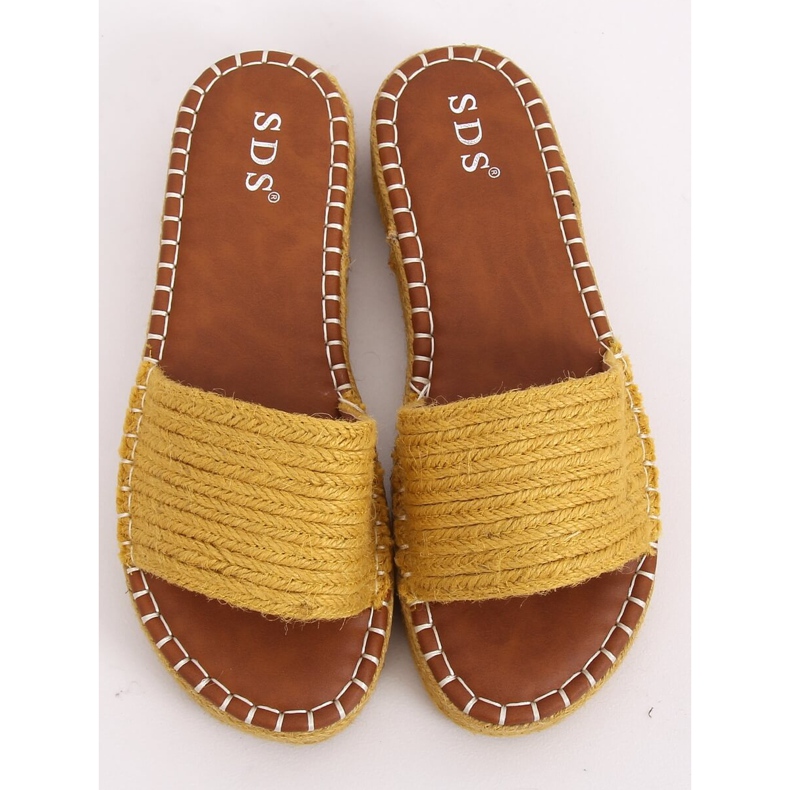 Méz espadrilles papucs 7970-PL Sárga 2