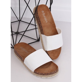 Fehér espadrilles papucs 6130 Fehér 2