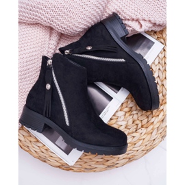 SEA Női csizma Meleg velúr Két csúszka Fekete Ohoo 1