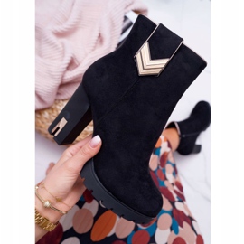 FE1 Női csizma a sarkán Meleg velúr M319 Black Midway fekete 1