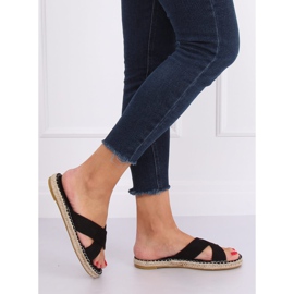 Fekete espadrilles papucs 499-35 Fekete 2