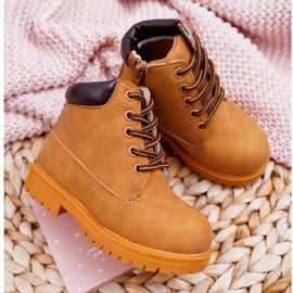 FRROCK Gyermek Trappers Csizma cipzárral Camel Dexter barna 2
