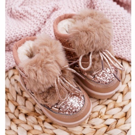 FRROCK Gyermek hócsizma szőrös pezsgővel, Minnie egérrel rózsaszín 2 FRROCK Gyermek hócsizma szőrös pezsgővel, Minnie egérrel rózsaszín 2