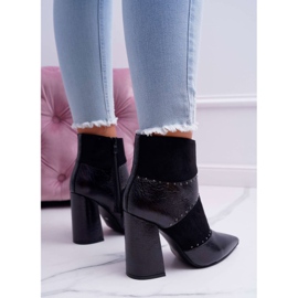 SEA Női csizma magas sarkú szegecsekkel Spitz RB21P Black Yango -ban fekete 2 SEA Női csizma magas sarkú szegecsekkel Spitz RB21P Black Yango -ban fekete 2