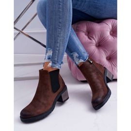 Női csizma magas sarkú Sergio Leone Brown BT702 barna 2
