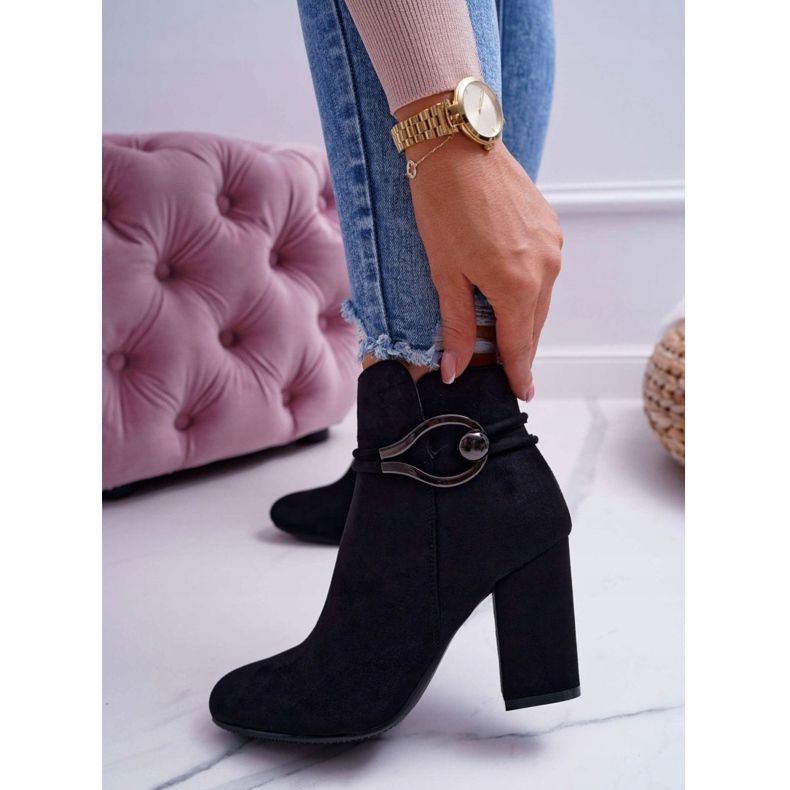 Női csizma magassarkún Velúr Tola S.Barski fekete 1