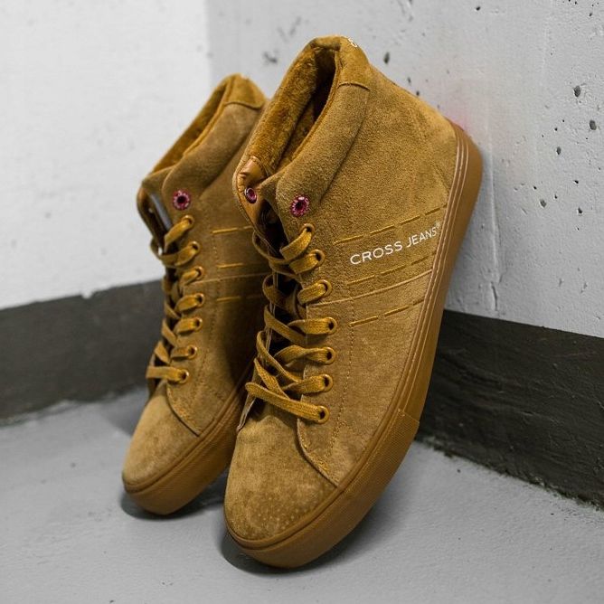 Cross Jeans Férfi cipők High Cross Farmer Bőr Velúr Camel EE1R4054C barna 1