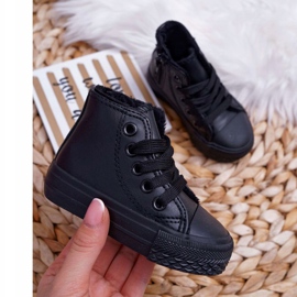 FRROCK Fekete Filemon Gyerekek Magasszárú Cipők 2