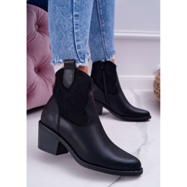 S.Barski Női fekete cowboycsizma Barski 30-20 2