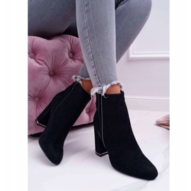 FE1 Női csizma magas sarkú fekete Domeno 2