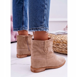 MSMG Női bézs bokacsizma Evana 2