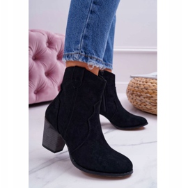 BUGO Női csizma sarkán Fekete Nutriso Cowboy csizma 1