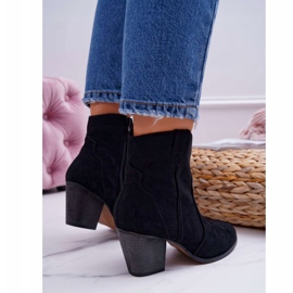 BUGO Női csizma sarkán Fekete Nutriso Cowboy csizma 2