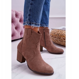 BUGO Női csizma sarkon Cowboy csizma Khaki Nutriso 1