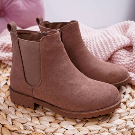 POPA Gyermek csizma lapos sarokkal Khaki Mergolo 2